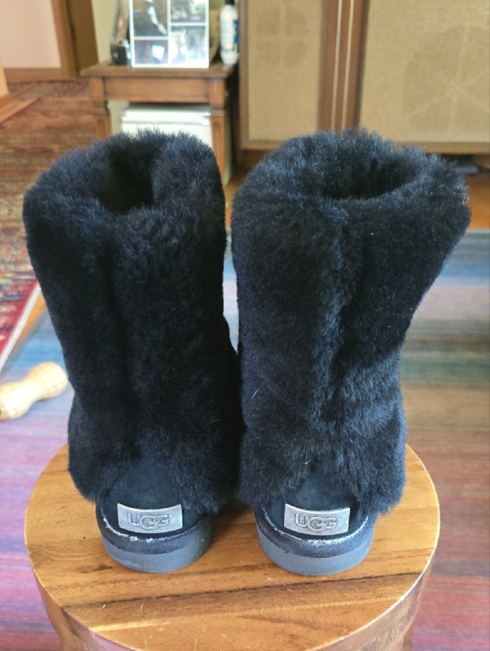 BRAND NEW UGG Patten Black Plush Winter Boots Sz 9 - Picture 3 of 6